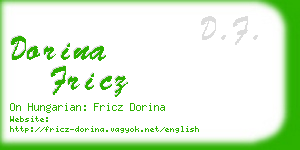 dorina fricz business card